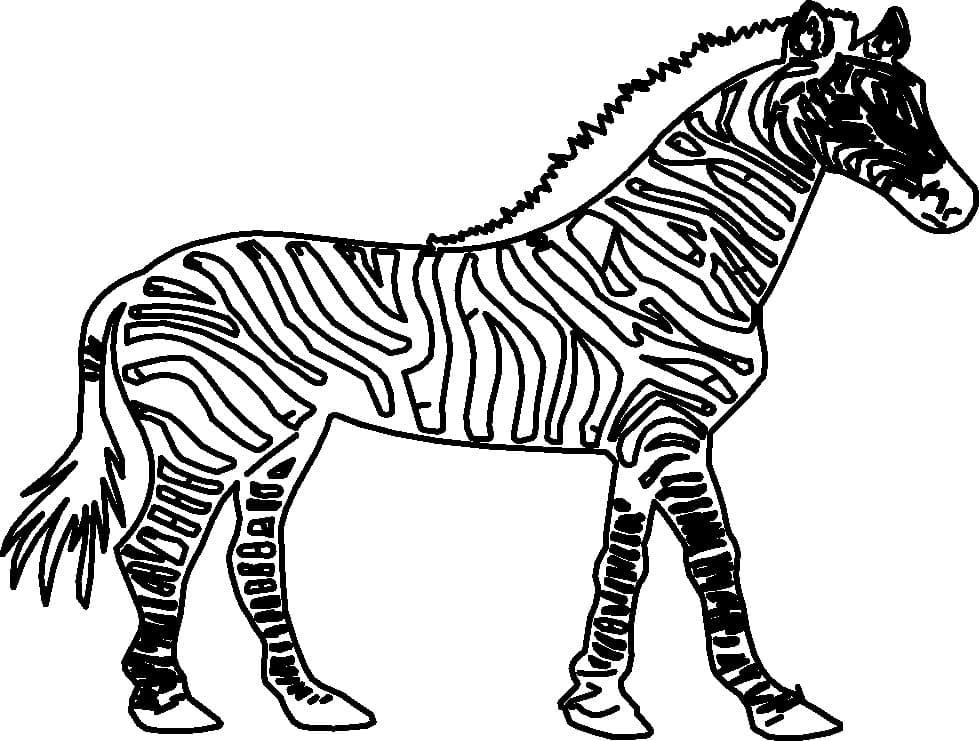 vector descargable para reproducir una zebra. Utiliza tu máquina de corte CNC para la realización de este proyecto.