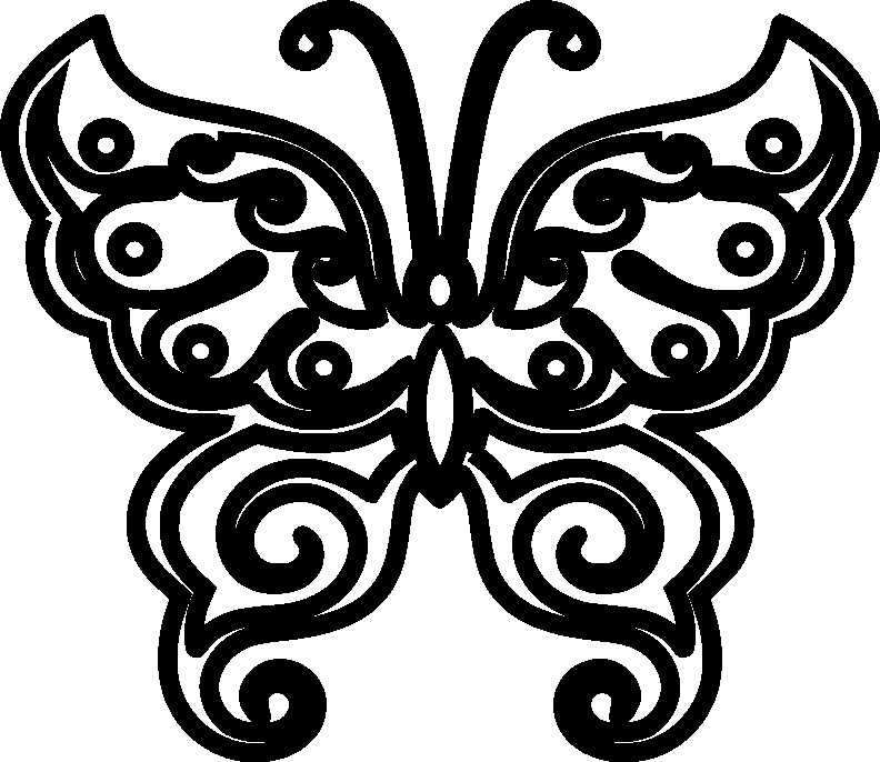 vector descargable para reproducir una mariposa. Utiliza tu máquina de corte CNC para la realización de este proyecto.