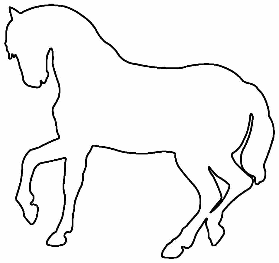 vector descargable para reproducir la silueta de un caballo. Utiliza tu máquina de corte CNC para la realización de este proyecto.