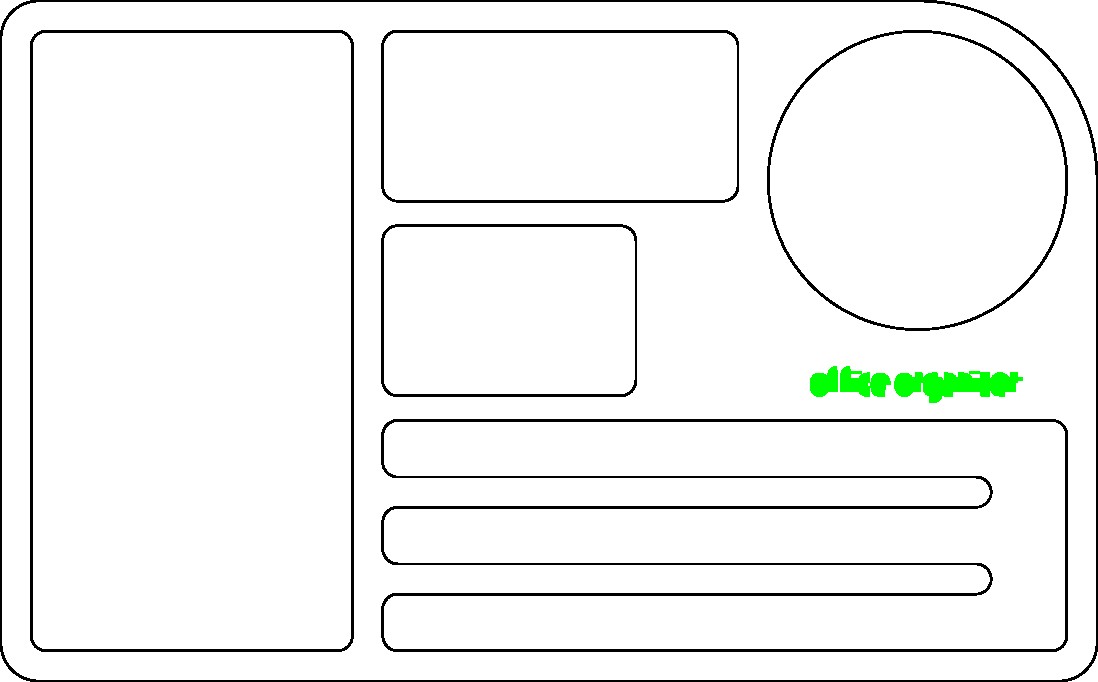 Te compartimos un vector descargable para reproducir un organizador. Utiliza tu máquina de corte CNC para la realización de este proyecto.