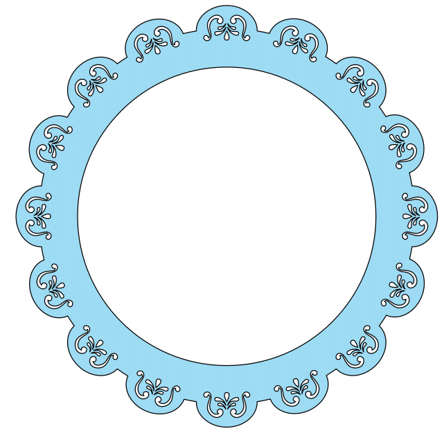 Te compartimos un vector descargable para reproducir un marco para espejo. Utiliza tu máquina de corte CNC para la realización de este proyecto.