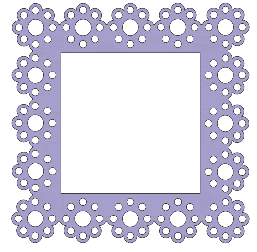 Te compartimos un vector descargable para reproducir un marco cuadrado. Utiliza tu máquina de corte CNC para la realización de este proyecto.