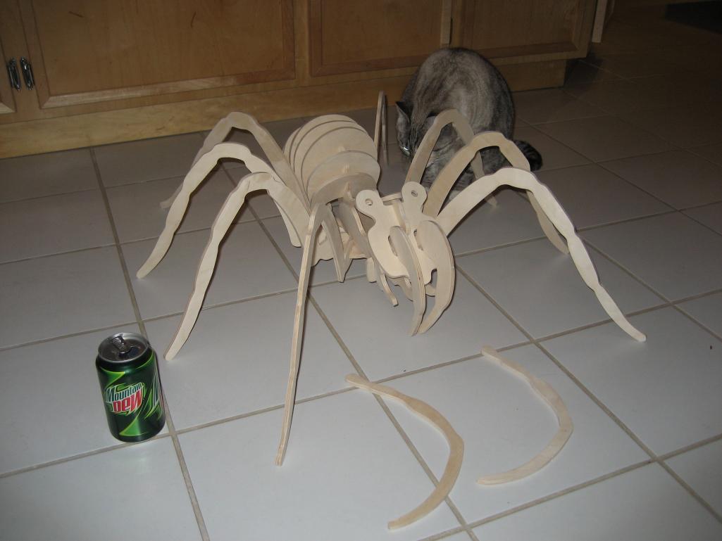 vector descargable para reproducir un rompecabezas 3D en forma de araña. Utiliza tu máquina de corte CNC para la realización de este proyecto.