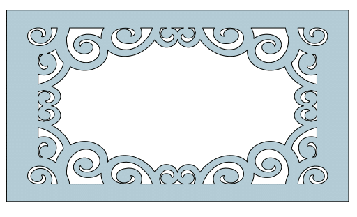 Te compartimos un vector descargable para reproducir un marco rectangular. Utiliza tu máquina de corte CNC para la realización de este proyecto.